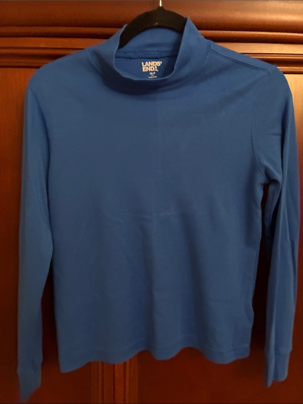 Lands' End womens  Royal Blue Turtleneck Sweater